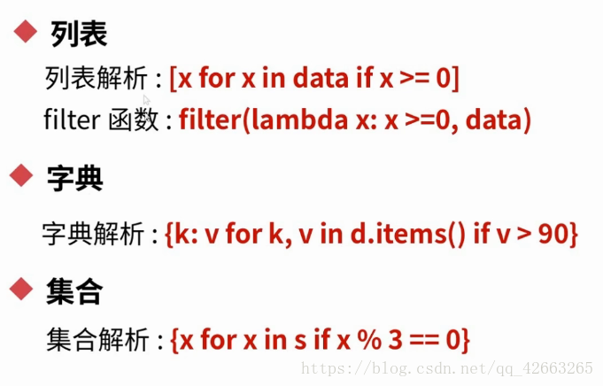 如何在列表, 字典, 集合中根据条件筛选数据2