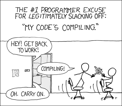 XKCD - Code compiling before Go